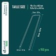 VOUNOT - Lot de 150 piquets de fixation pour jardin U 150x30mm en acier galvanise - vignette
