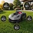 VITO - Robot Tondeuse sans fil 500m2 Brushless 3 Lames Coupe 180mm Retour station automatique Mulching VITO - vignette