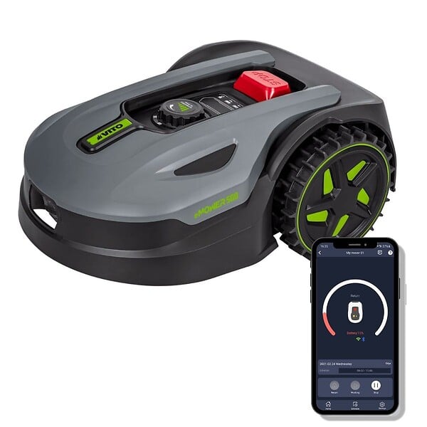 VITO - Robot Tondeuse sans fil 500m2 Brushless 3 Lames Coupe 180mm Retour station automatique Mulching VITO - large