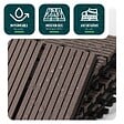 VOUNOT - Lot de 11 dalles clipsables exterieures 30x30cm en Composite WPC Marron - vignette