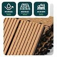 VOUNOT - Lot de 16 dalles clipsables exterieures 30x30cm en Composite WPC Couleur bois - vignette