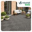 VOUNOT - Lot de 11 dalles clipsables exterieures 30x30cm en Composite WPC Gris - vignette