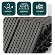VOUNOT - Lot de 11 dalles clipsables exterieures 30x30cm en Composite WPC Gris - vignette