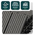 VOUNOT - Lot de 16 dalles clipsables exterieures 30x30cm en Composite WPC Gris - vignette