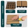 VOUNOT - Lot de 11 dalles clipsables exterieures 30x30cm en Composite WPC Couleur bois - vignette