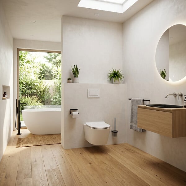 SWISS AQUA TECHNOLOGIES - Brevis WC suspendu sans bride, fixations invisibles + abattant ultra-fin, softclose (SATBRE011RREXP) - large