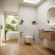 SWISS AQUA TECHNOLOGIES - Brevis WC suspendu sans bride, fixations invisibles + abattant ultra-fin, softclose (SATBRE011RREXP) - vignette