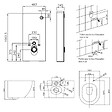 GODART - Pack WC suspendu gain de place bâti mural verre blanc + cuvette sans bride Corolla - vignette