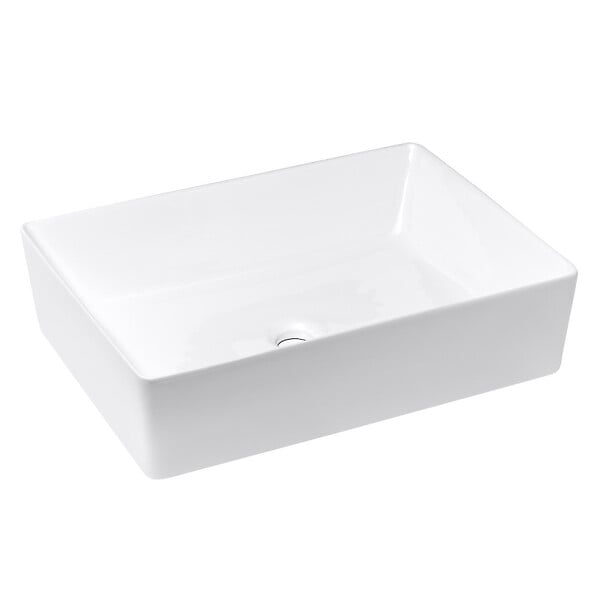 TRIOMINI BY GRAVELLI - Vasque à poser Slim 55x39 cm sans trop-plein, blanc, SAT Triomini (SLM5539) - large