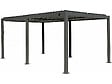 HABITAT ET JARDIN - Pergola bioclimatique autoportante en aluminium "Kensington" - 3 x 5 m - Gris - vignette
