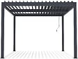 HABITAT ET JARDIN - Pergola bioclimatique avec led "Windsor premium" en aluminium 3 x 4 - Gris - vignette