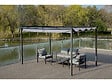 HABITAT ET JARDIN - Pergola en métal avec toit rétractable - 3 x 4 m - Gris anthracite - vignette
