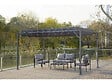 HABITAT ET JARDIN - Pergola bioclimatique en tissu "Lodge" 3 x 4 m - Anthracite - vignette