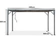HABITAT ET JARDIN - Pergola bioclimatique en tissu "Lodge" 3 x 4 m - Anthracite - vignette