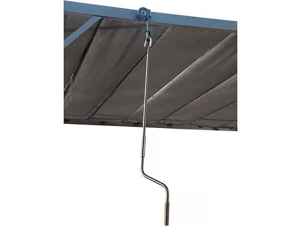 HABITAT ET JARDIN - Pergola bioclimatique en tissu "Lodge" 3 x 4 m - Anthracite - large
