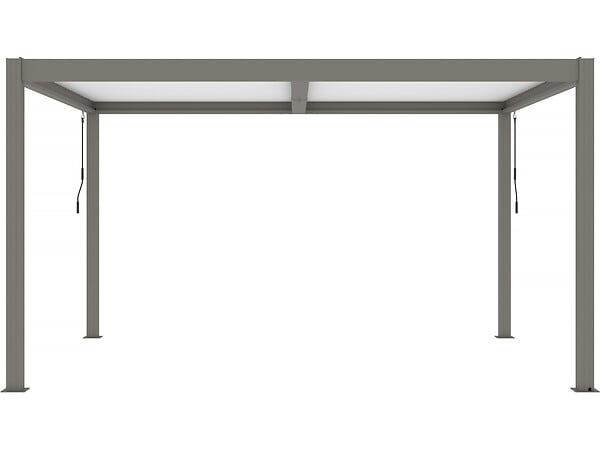 HABITAT ET JARDIN - Pergola bioclimatique "Windsor" - 3 x 4 m - Taupe - large