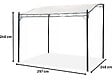 HABITAT ET JARDIN - Pergola inclinée en métal - 3 x 2,5 m - Beige - vignette