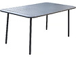 HABITAT ET JARDIN - Table jardin en métal "Bilbao" - 150 x 90 x 71 cm - Gris - vignette