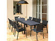 HABITAT ET JARDIN - Table jardin en aluminium extensible "Lagos" - 200/320 x 105 x 76 cm - Noir - vignette
