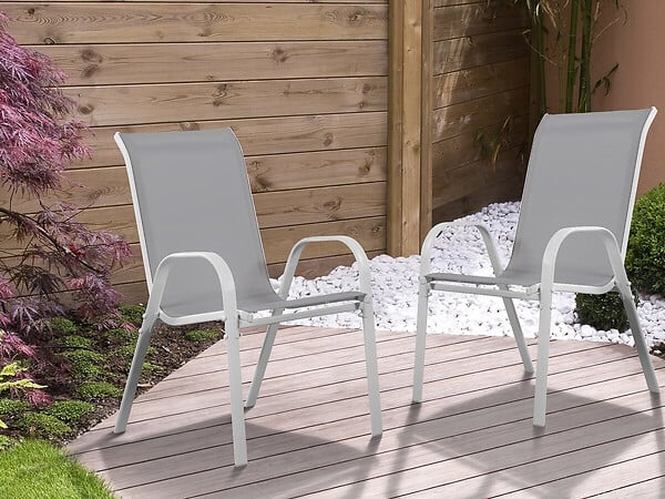 HABITAT ET JARDIN - Fauteuil jardin Textilène "Cordoba" - Phoenix - Ecru - Lot de 2 - large
