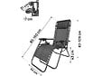 HABITAT ET JARDIN - Fauteuil de jardin relax zéro gravité "Sintra" - Noir - vignette