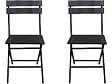 HABITAT ET JARDIN - Lot de 2 chaises de jardin pliable en plastique "Tenerife" - Gris anthracite - vignette
