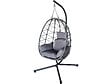 HABITAT ET JARDIN - Fauteuil oeuf suspendu en rotin "Cosi" - 99 x 92 x 194 cm - Gris - vignette