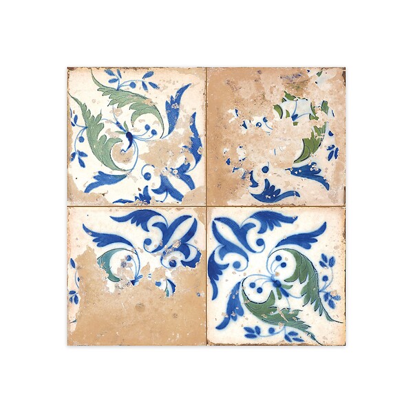 RO'MA NATURE - Carrelage Vintage Bleu Leptis 45x45x0,95 cm Solvera - Sol et mur intérieur (vendu par carton de 1 m²) - large