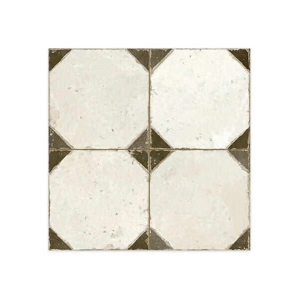 RO'MA NATURE - Carrelage Vintage Noir Cabochon 45x45x0,95 cm Calvero - Sol et mur intérieur (vendu par carton de 1 m²) - large