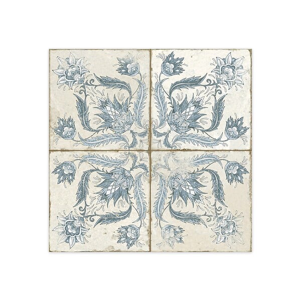 RO'MA NATURE - Carrelage Vintage Bleu Leptis 45x45x0,95 cm Camoria - Sol et mur intérieur (vendu par carton de 1 m²) - large