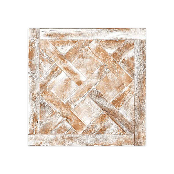 RO'MA NATURE - Carrelage Vintage effet Parquet Bois Blanc Vieilli Versailles 45x45x0,95 cm Virelno - Sol intérieur (vendu par carton de 1 m²) - large