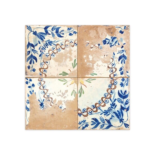 RO'MA NATURE - Carrelage Vintage Bleu Carthage 45x45x0,95 cm Solvera - Sol et mur intérieur (vendu par carton de 1 m²) - large