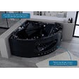 DISTRIBAIN - Baignoire balnéo Lisbonne Noire 34 jets Whirlpool - vignette