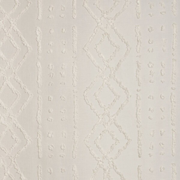 ATMOSPHERA - Voilage à œillets Beige Lin motif Jacquard 140 x 240 cm - large