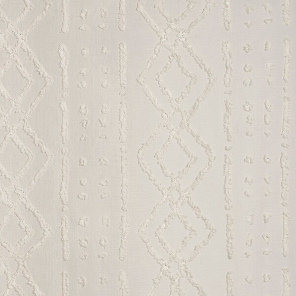 ATMOSPHERA - Voilage à œillets Beige Lin motif Jacquard 140 x 240 cm - large