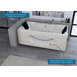DISTRIBAIN - Baignoire balnéo Caïman 32 jets Whirlpool - vignette