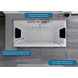 DISTRIBAIN - Baignoire balnéo Caïman 32 jets Whirlpool - vignette