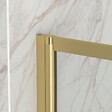 AURLANE - Pare baignoire rabattable 75x130cm - Finition Or Doré Brossé - GOLDY CONTOURING SCREEN - vignette