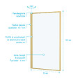 AURLANE - Pare baignoire rabattable 75x130cm - Finition Or Doré Brossé - GOLDY CONTOURING SCREEN - vignette