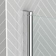 AURLANE - Pare baignoire Rabattable 70x130cm - Profilé Chromé - Verre Trempé 4mm - ELEMENTARY - vignette