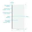 AURLANE - Pare baignoire Rabattable 70x130cm - Profilé Chromé - Verre Trempé 4mm - ELEMENTARY - vignette