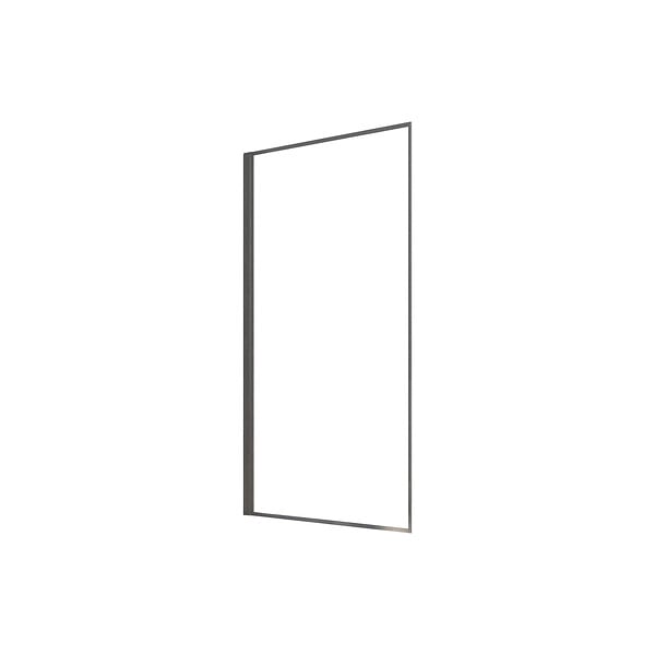 AURLANE - Pare Baignoire Rabattable 75x130 cm - Aluminium Gun Metal et Verre Trempé 4 mm - large
