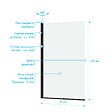 AURLANE - Pare baignoire Rabattable 70x120cm - Profilé Noir Mat - Verre Trempé 4mm - ELEMENTARY - vignette