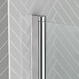 AURLANE - Pare baignoire Rabattable avec porte-serviette 70x120 cm - Profilé Chromé - Verre 4 mm - vignette