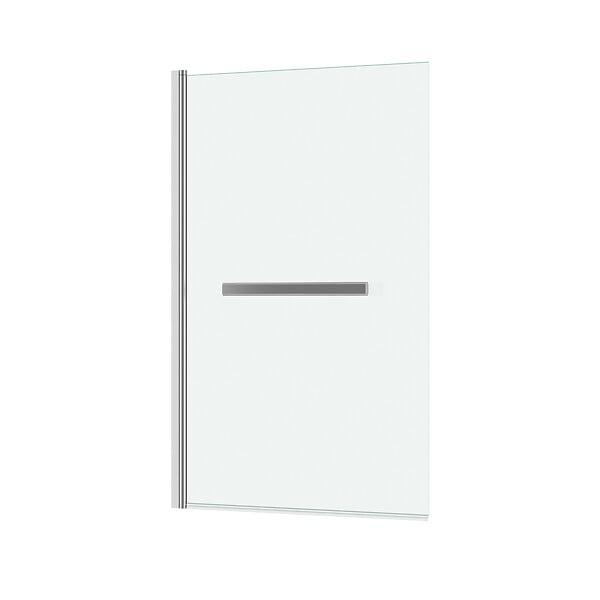 AURLANE - Pare baignoire Rabattable avec porte-serviette 70x120 cm - Profilé Chromé - Verre 4 mm - large