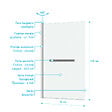 AURLANE - Pare baignoire Rabattable avec porte-serviette 70x120 cm - Profilé Chromé - Verre 4 mm - vignette