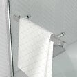 AURLANE - Pare baignoire Rabattable avec porte-serviette 70x120 cm - Profilé Chromé - Verre 4 mm - vignette