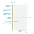 AURLANE - Pare baignoire Rabattable 80x140cm - Profilé Or Doré Brossé - Verre Trempé 4mm - ELEMENTARY - vignette