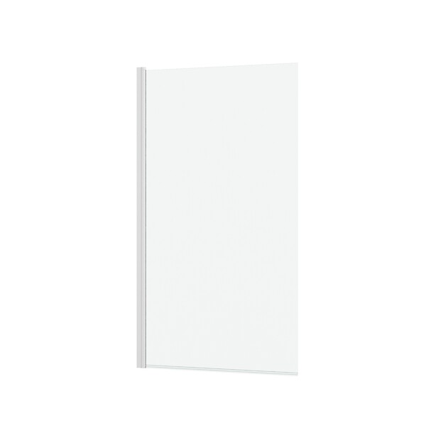 AURLANE - Pare baignoire Rabattable 70x130cm - Profilé Blanc Mat - Verre Trempé 4mm - ELEMENTARY - large