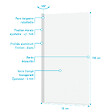 AURLANE - Pare baignoire Rabattable 70x130cm - Profilé Blanc Mat - Verre Trempé 4mm - ELEMENTARY - vignette